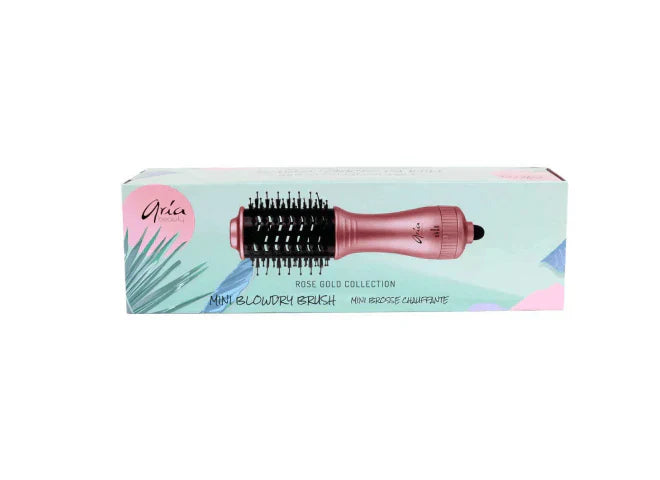 Brosse Chauffante Mini Aria rose gold 3 réglages de vitesse-chaleur