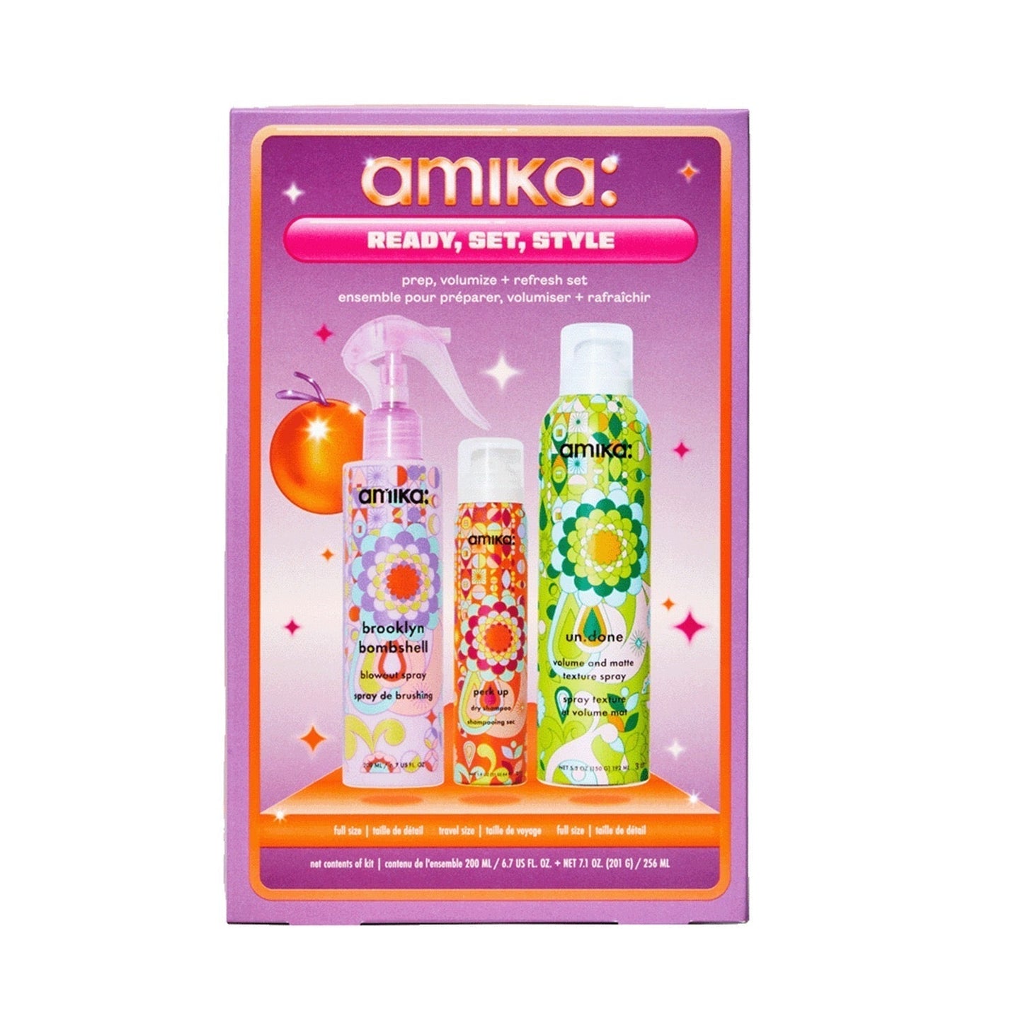Coffret volume, texture et style Ready Set Style de Amika
