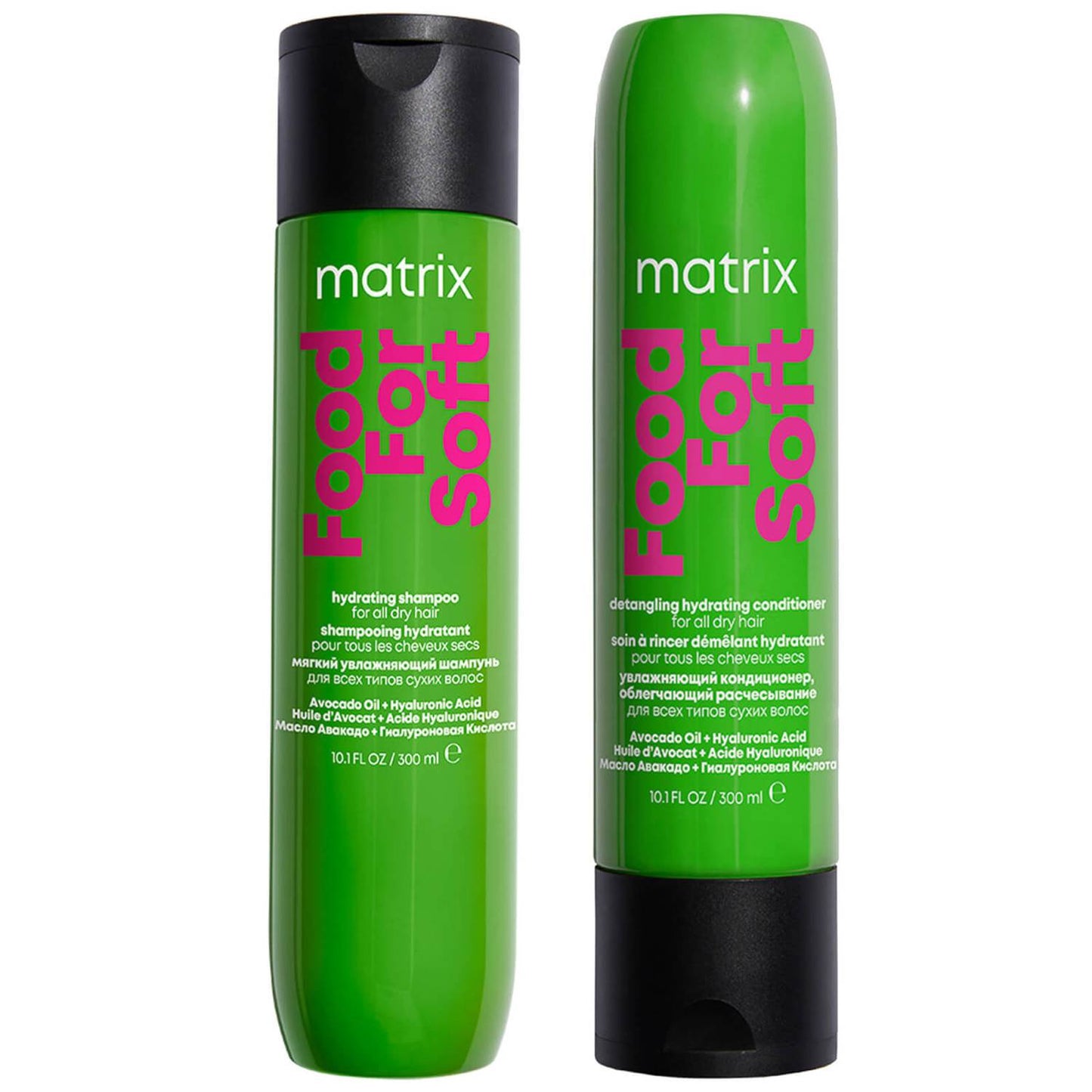 Duo Food For Soft de Matrix Shampooing-Revitalisant 300ml