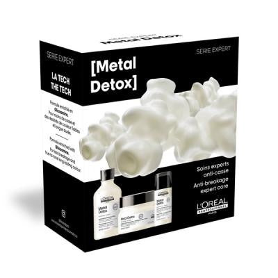 Coffret Métal Detox , Shampoing, traitement et crème protection chaleur