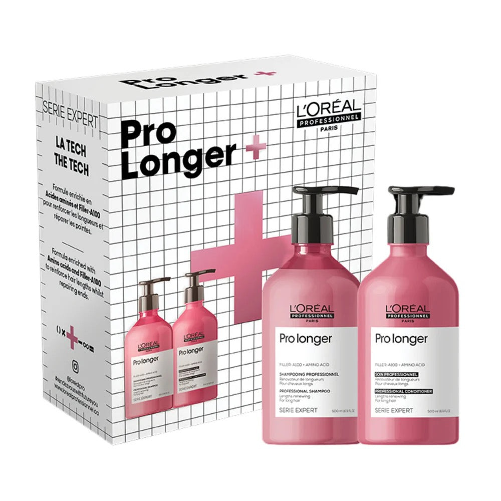 Coffret Pro Longer, shampoing et revitalisant 500 ml