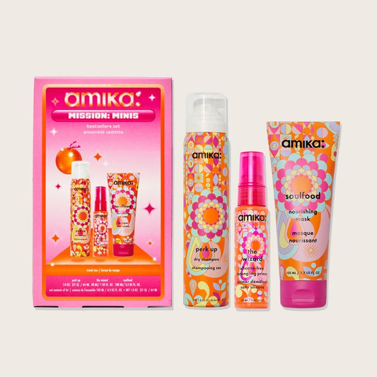 Coffret  Masque, Démêlant et Shampooing Sec Mission Mini de Amika